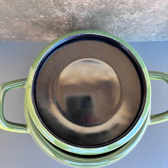 Mid Century Modern Enamel Saucier/Fondue Pot - Picture 4 of 10